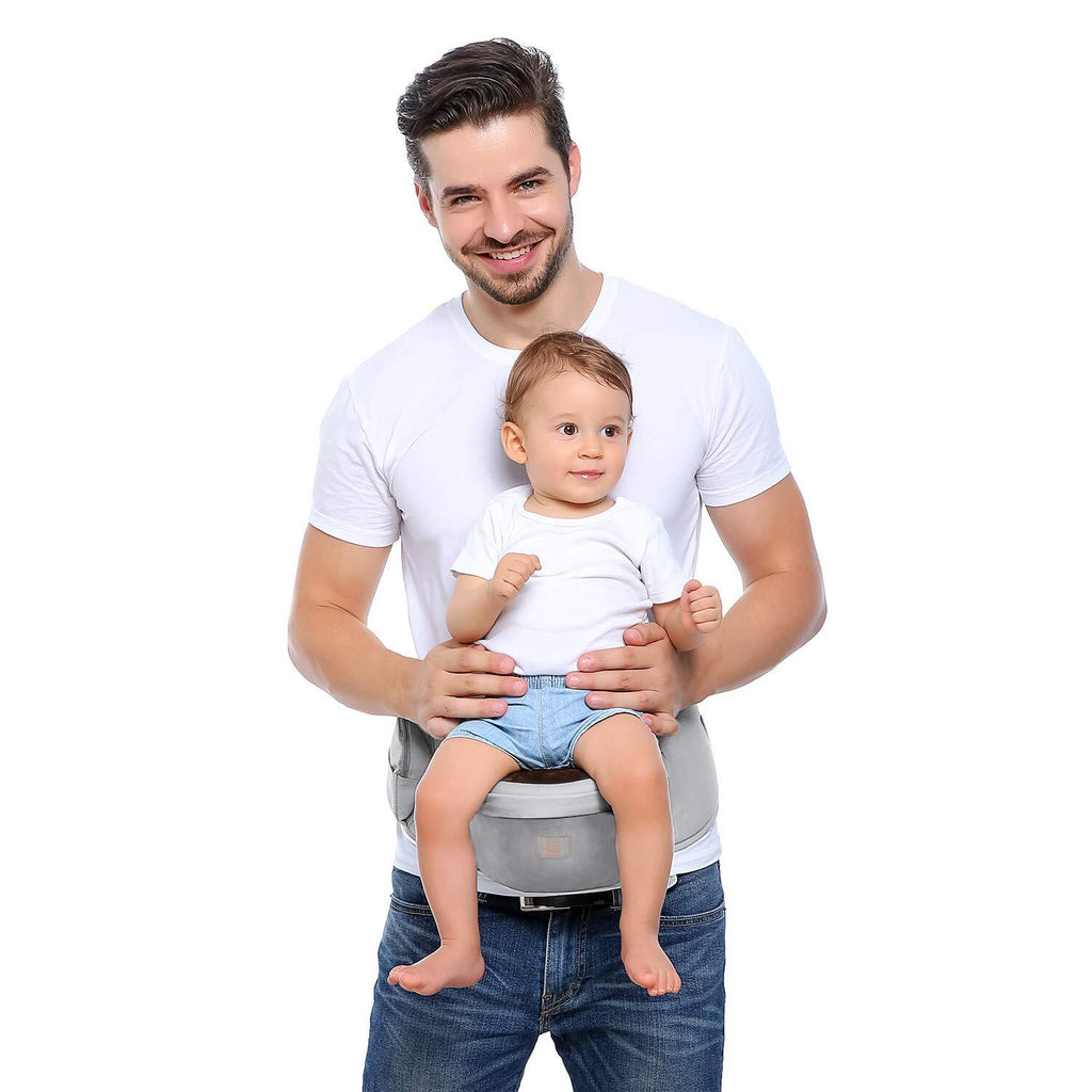 Hip seat adjustable waist belt