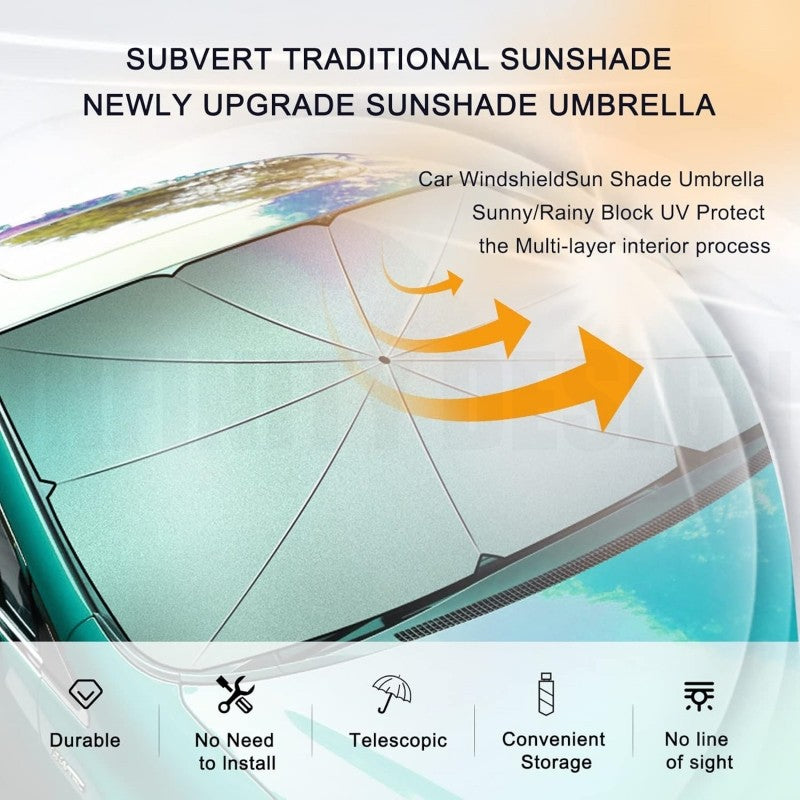 Sunshade fitted to windscreen