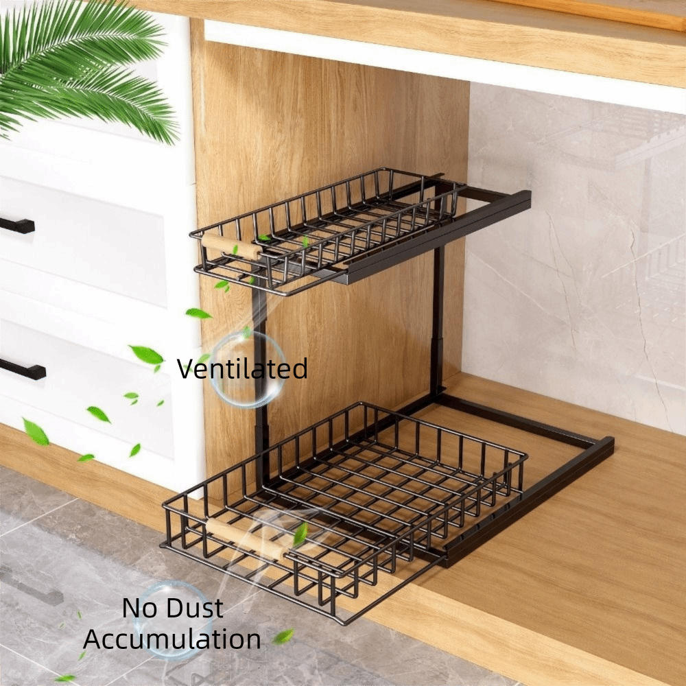 Pull-out storage rack details