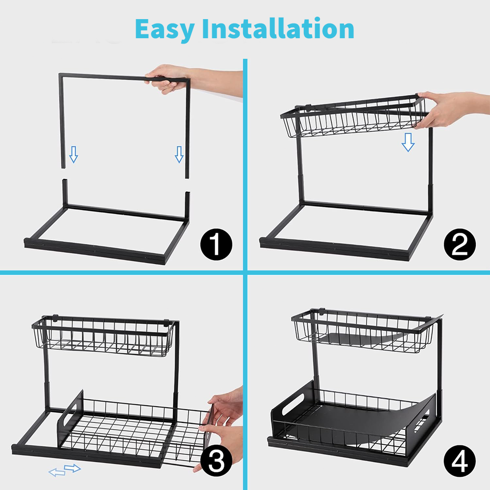 Sliding basket set up