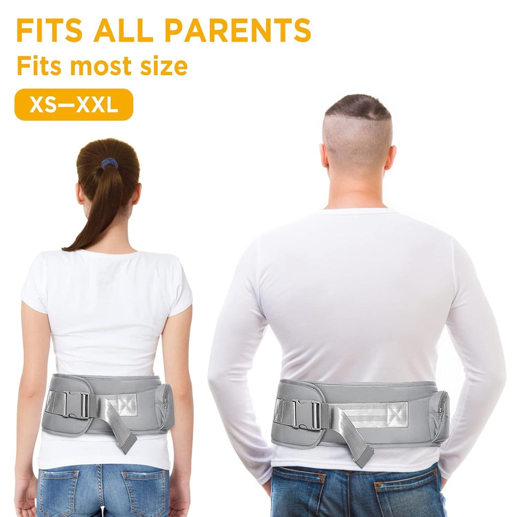 Hip seat carrier in use