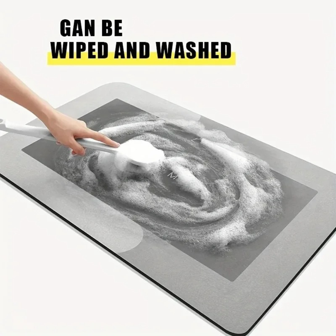 Bath mat in a bathroom