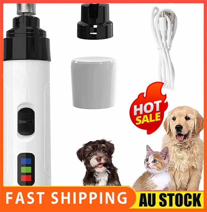 Pet nail grinder in use